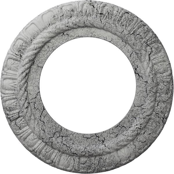 Ekena Millwork Claremont Medallion (Canopies up to 7"), 10 5/8"OD x 5 3/4"ID x 1/2"P, Ultra Pure White Crackle CM10CLUWC - main